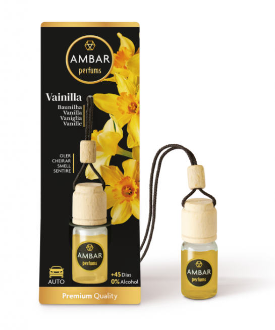 Odorizant de mașină Ambar Vanilie, 6,5 ml. 0% alcool